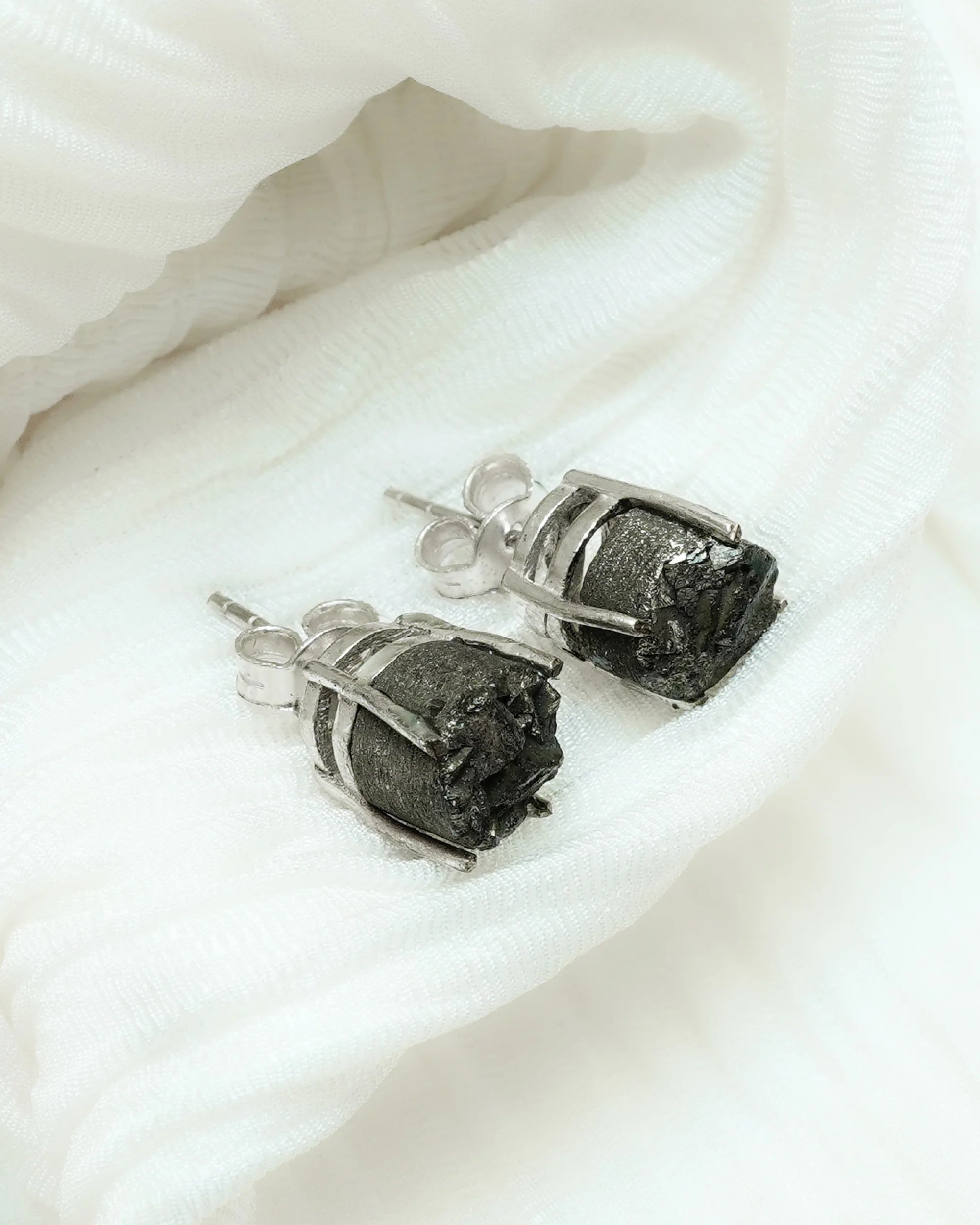 Pyrite Earrings Jaipur Crystal Gems